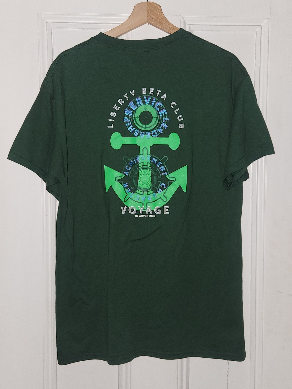 Gildan National Beta Club T-Shirt Mens Large Forest Green Voyage of Adventure L